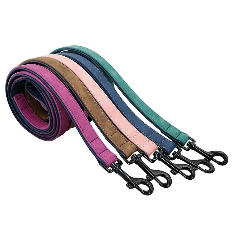 Pet Accessories Custom Dog Collars Durableluxury Soft PU Leather Personalized Pet Dog Tag Necklace Rope Leash Lead