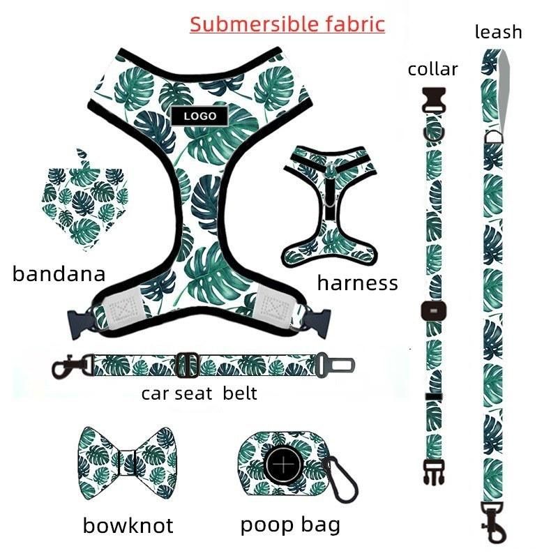 Customized Exclusive Logo, a Full Set of Breathable Mesh Pet Dog Harness