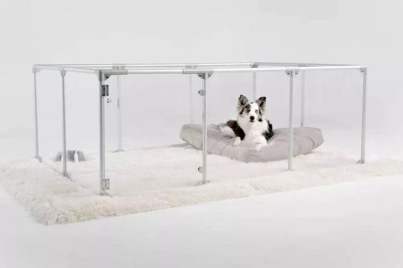 High Quality Transparent Foldable Pet Dog Playpen Animals Yard Play Fence Dog Cage