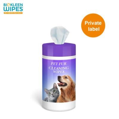 Custom Dog Disposable Best Grooming Medicated Puppy Ear Best Eye Antifungal Kitten Face Antiseptic Pet Wipes for Cats