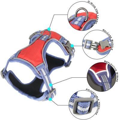 Dog Harness Breathable Safe Adjustable Lightweight Reflective Portable Outdoor Wholesale Pet Accessories