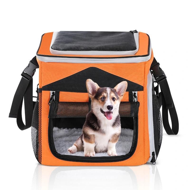Portable Pet Carrier Booster Backpack Pet Carriers Pet Carrier Bicycle Basket Bag for Dog Cat