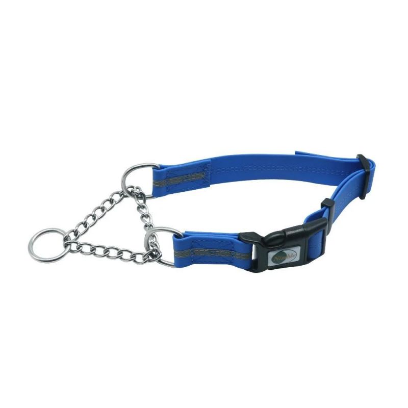 Hot Sale Martingale Dog Collars Adjustable Plain Color P-Choke Chain Pet Dog Training Collar