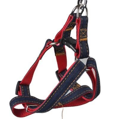 Wholesale Denim Material Dog Harness Suitable for Small and Large Dogs