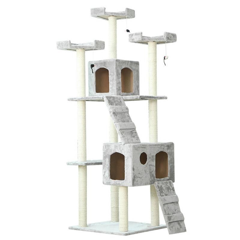 Source Manufacturers Wholesale Spot Custom Processing Pet Supplies Toy Cat Climbing Frame Cat Scratching Board Cat Tree Cat Scratcher