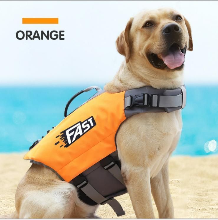 Custom Adjustable Waterproof Printed Reflective Swimming Safety Neoprene Pet Dog Life Jacket Vest