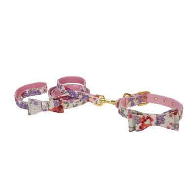 Beautiful Noble Bow Pet Collar with Bow Pet Leash