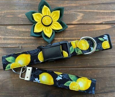2022 Factory Custom Pet Accessories Pet Collar Pet Bow Tie Set Customized Pattern Luxury Pet Tie Dog Collar