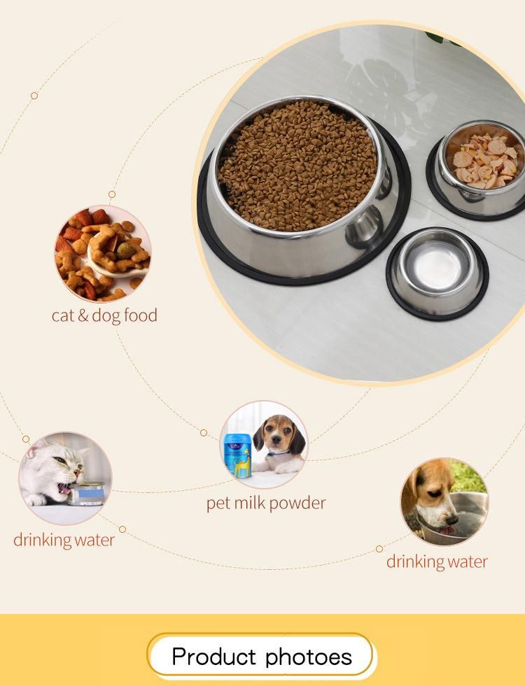 Wholesale Pet Supplies Bowl Dish High Quality Stainless Steel Dog Feeder