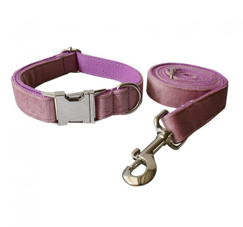 Super Soft and Durable Velvet Dog Collar Leash