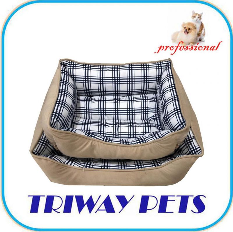 Cozy Flocking Cuddler Set 2 Square Pet Bed