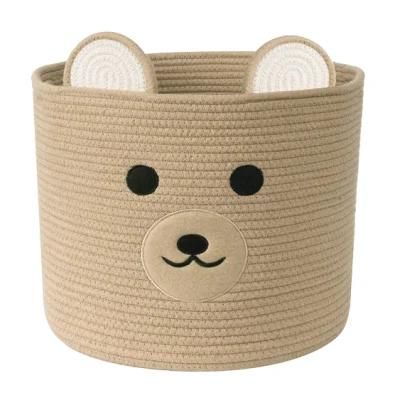 Bear 100% Cotton Rope Basket for Pet Toy