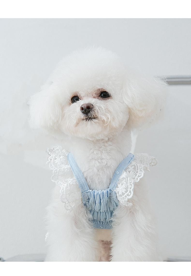 New Fashion Spring Summer Puppy Dog Lace Princess Skirt Breathable Chiffon Cat Suspender Skirt Small Dog Pet Clothes