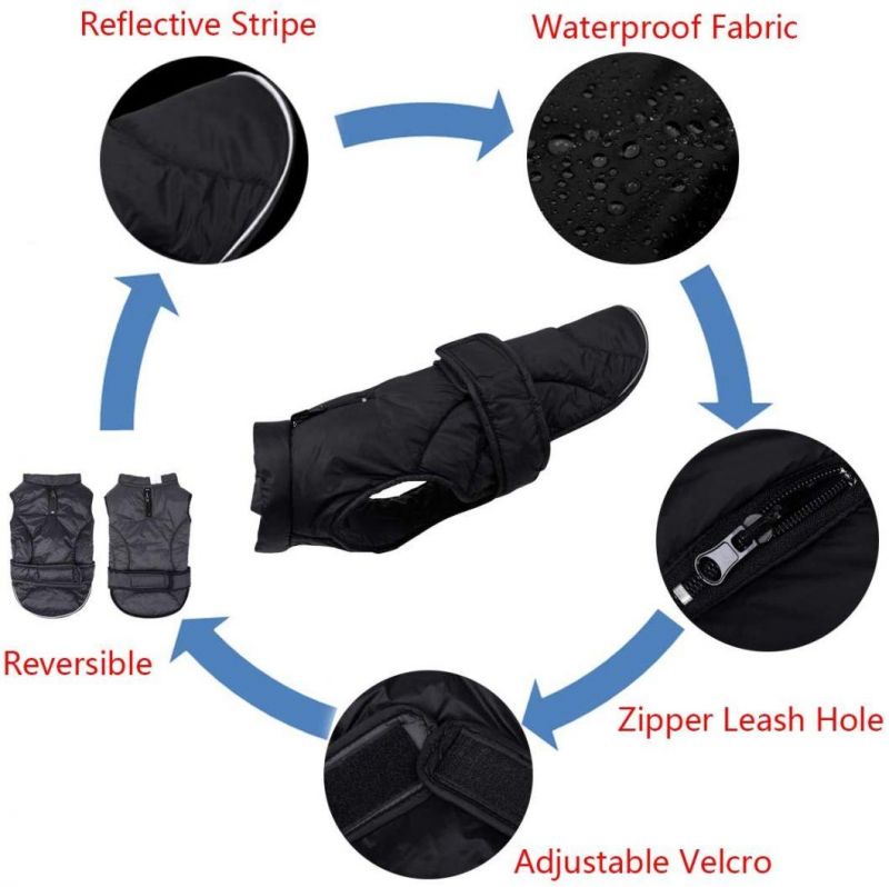 Lightweight Warm Dog Jacket Reflective Dog Vest Coat
