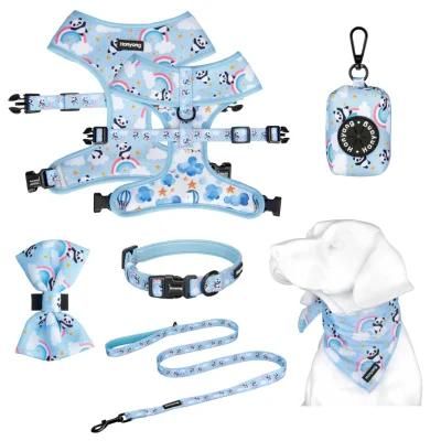 Customized Pet Supply Reversible Dog Harness Leash Collar Set Pet Harness Dog Harness