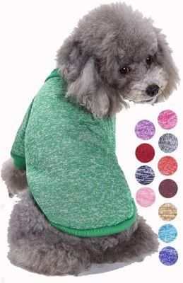 Dog Clothes Soft Pet Apparel Thickening Fleece Shirt Warm Winter Knitwear