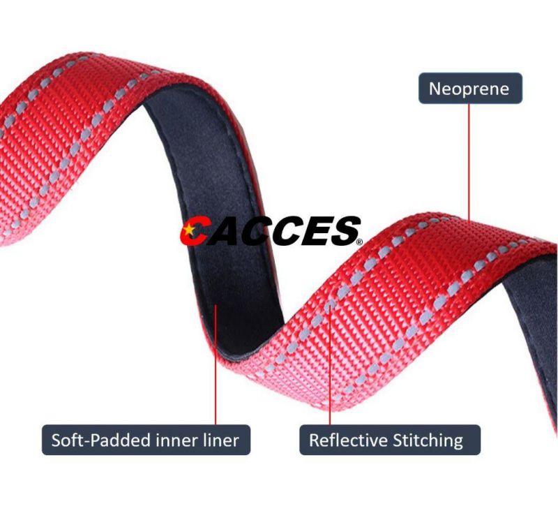 Padded Dog Collar W/ Reflective Stitching Adjustable Collars Soft Nylon Neoprene Super Light Breathable for Small Medium Large Dogs 12 Colors Best Seller 2022