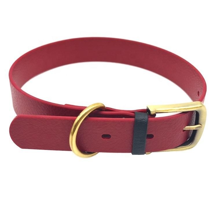 Custom Waterproof TPU Coated Nylon Printing Faux Leather Dog Collar with Logo