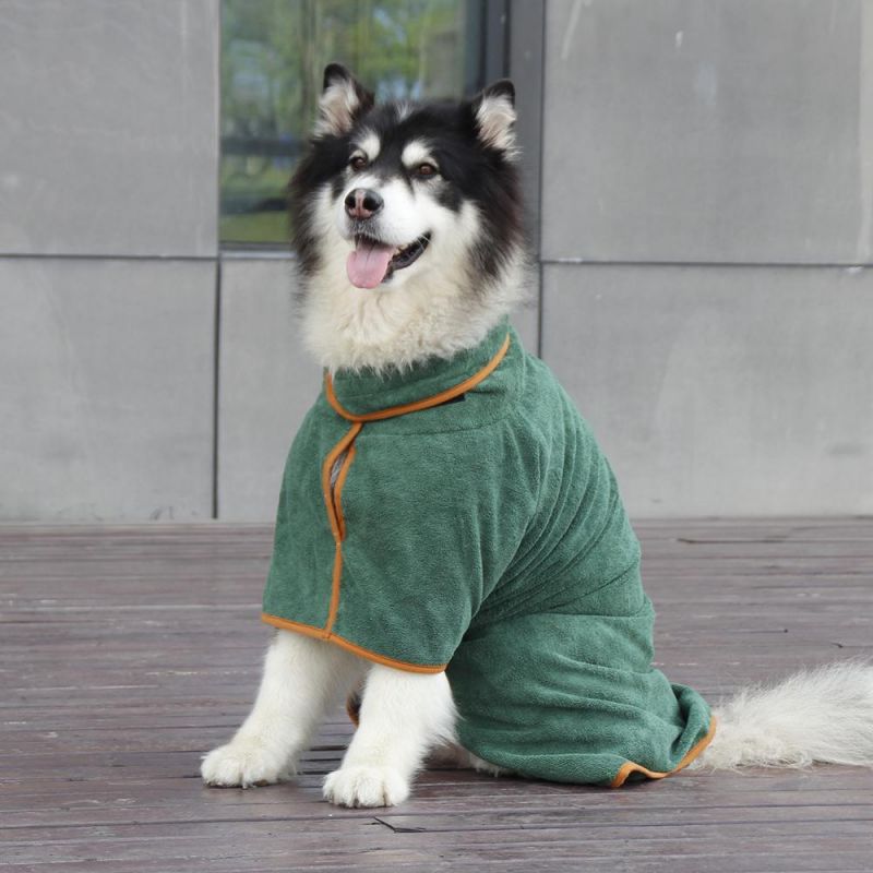 Super Absorbent Microfiber Quick Dry Pet Product Soft Adjustable Dog Bathrobe