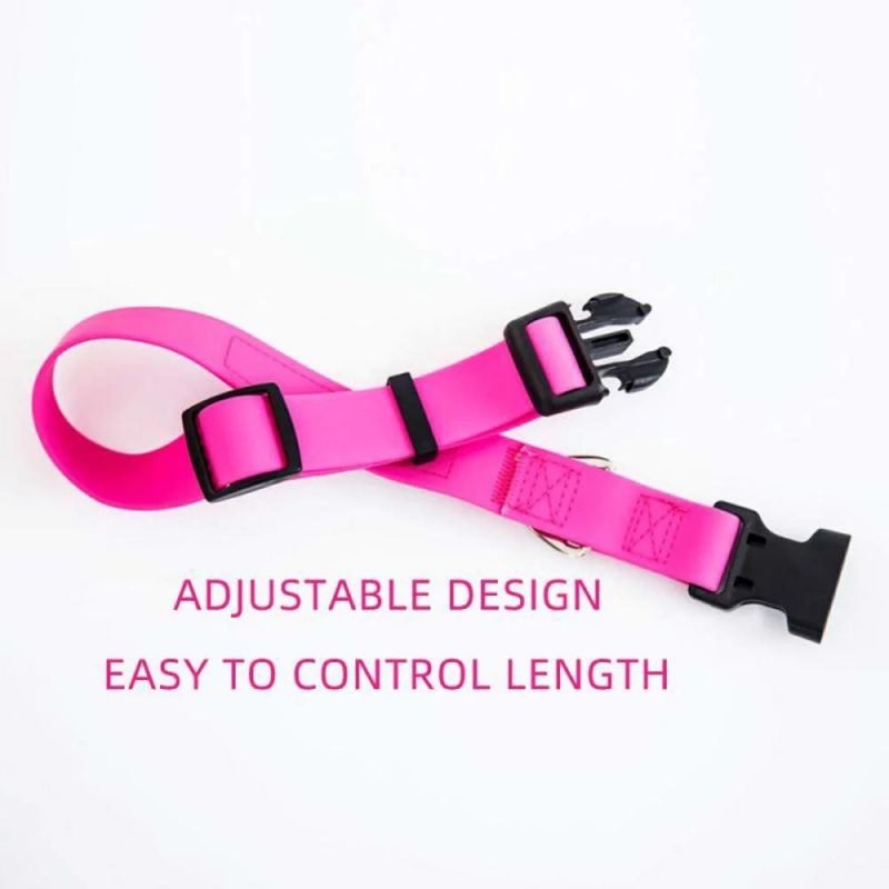 Adjustable Waterproof Dog Collars Odor Proof Puppy Collar with Name Plate