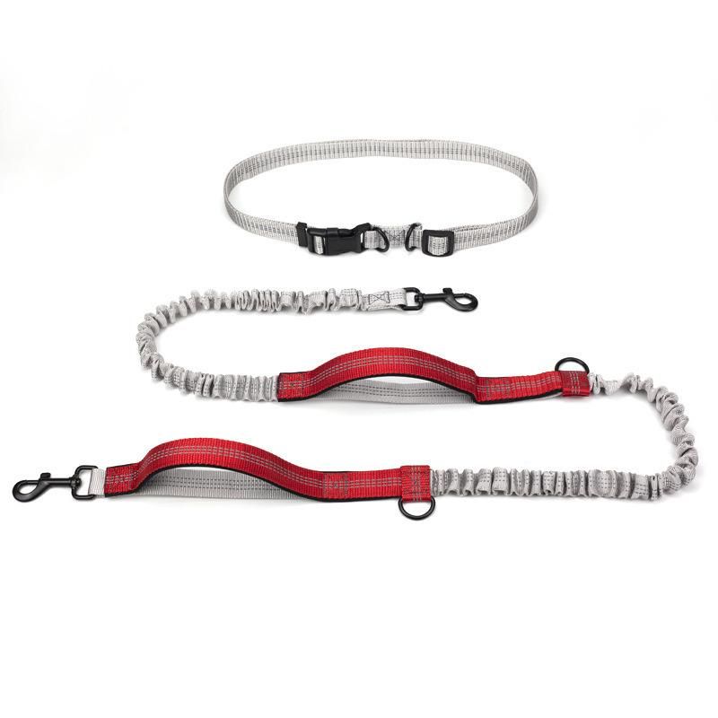 New Reflective Leash Traction Rope Pet Dog Running Belt Elastic Hands Freely