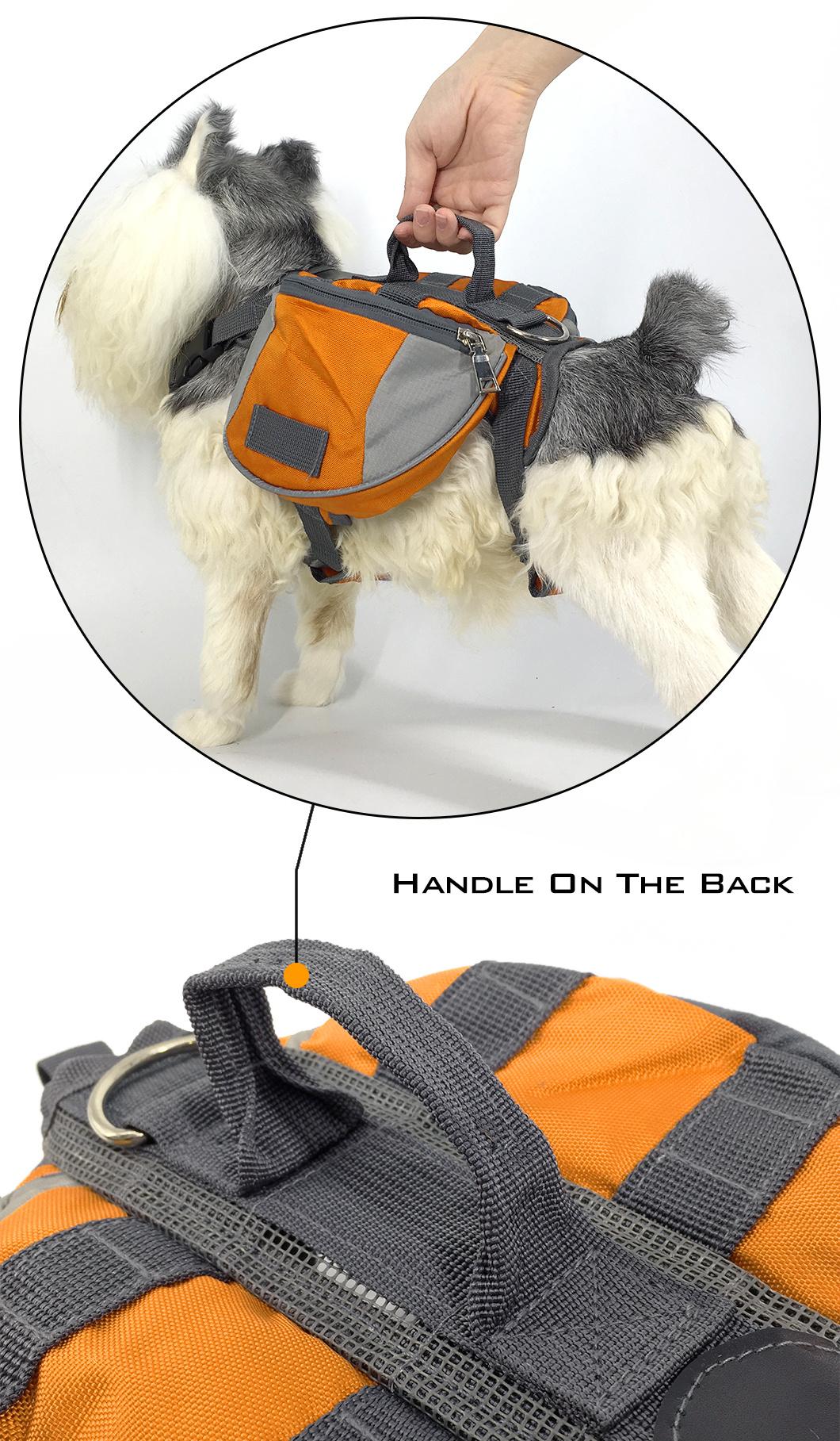 Wholesale Training Travel Hiking Reflective Easy on off Pet Saddle Bag