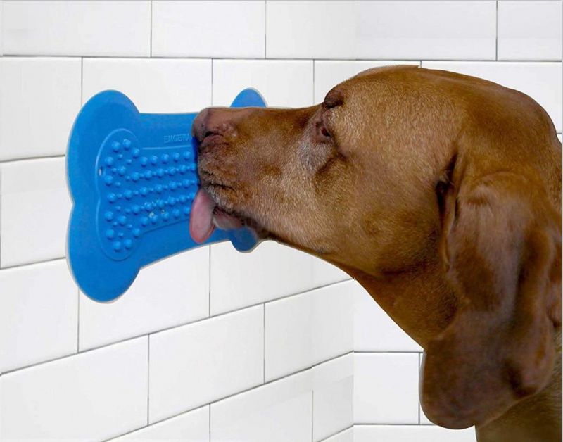 Silicone Pet Lick Pad Dogs Slow Food Feeder Lick Mat with Suction Cups for Dog Bathing Grooming Cute Pets Bath Products