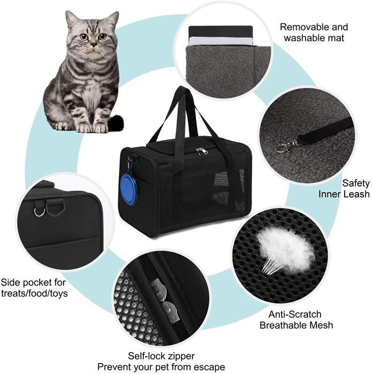 Customize OEM ODM Fashion Collapsible Carrier Travel Bag for Heavy Pets