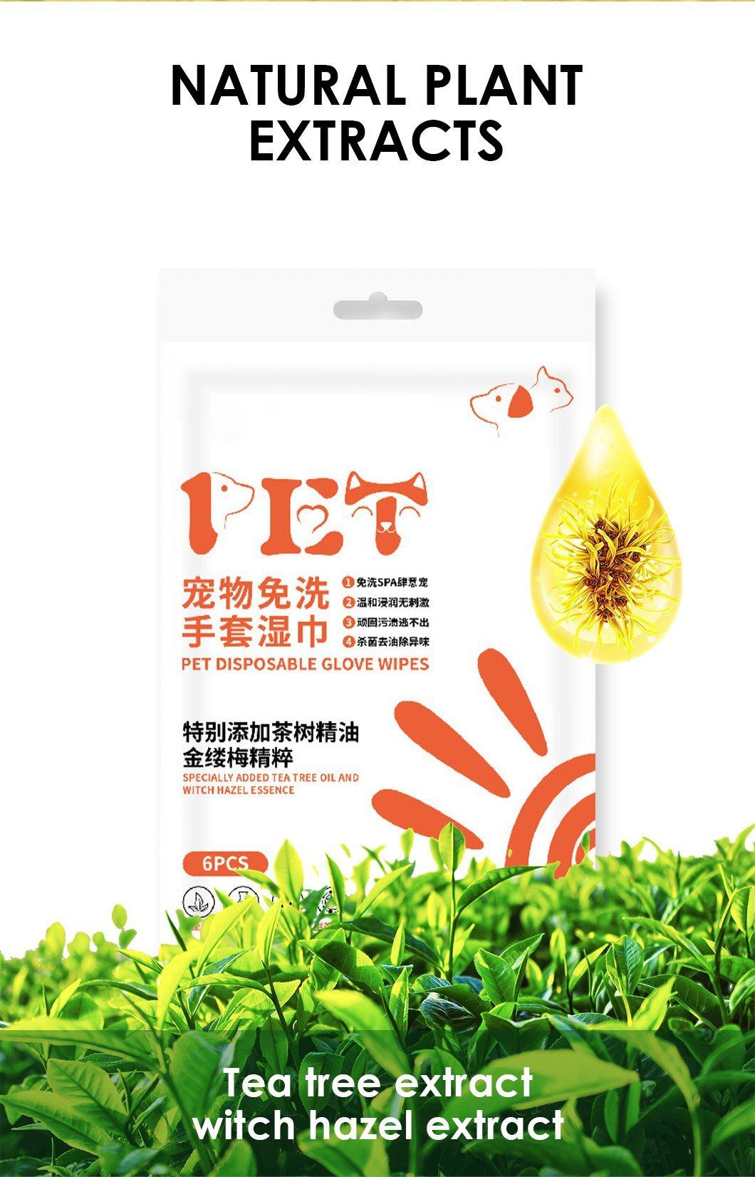 Pet Cleaning Glove, 6 Pieces Per Bag, Customize Logo/Size/Packaging, Good for New Enterprise, Really Excellent Price