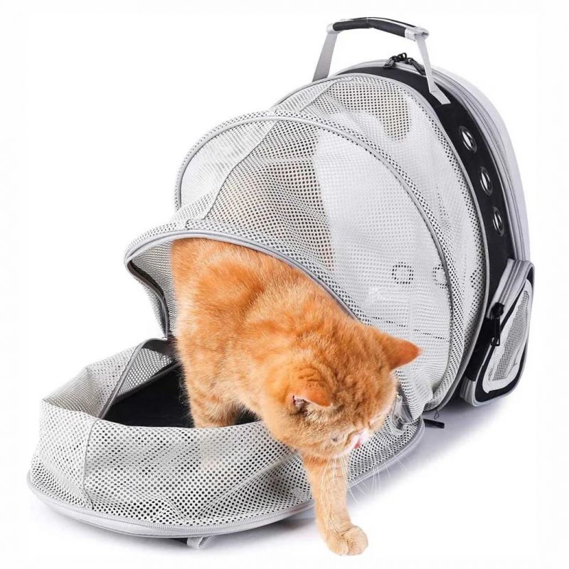 Airline-Approved Portable Expandable Large Space Fashion Pet Carrier Backpack Designed for Travel Hiking Walking & Outdoor Use
