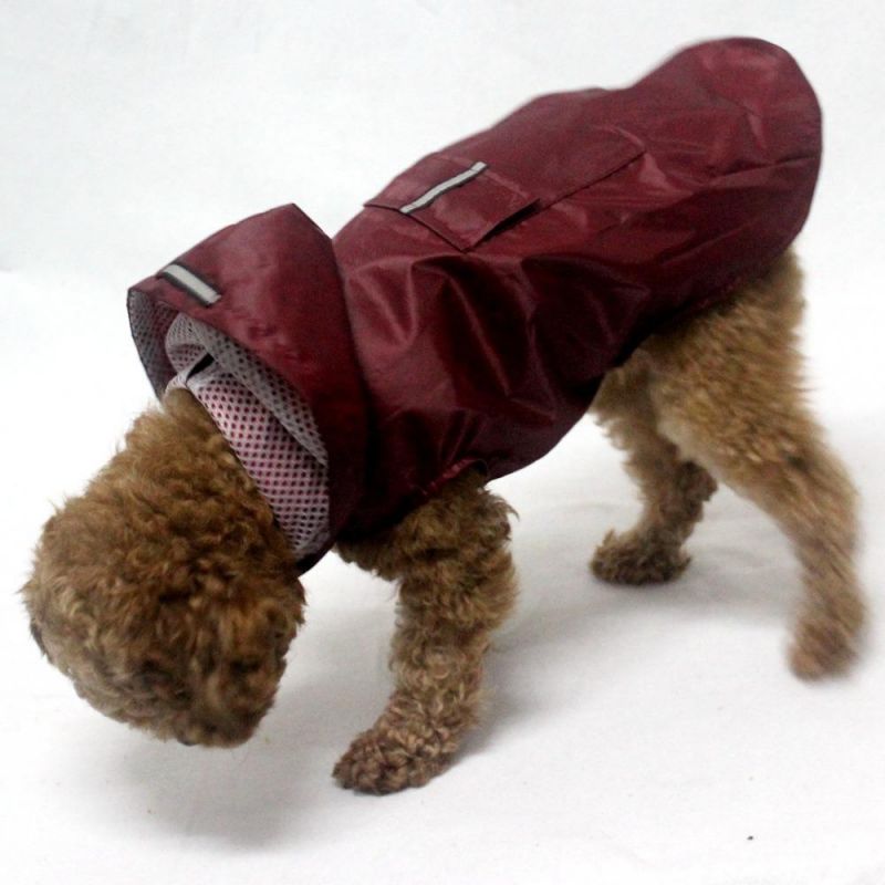 Pet Reflective Big Dog Raincoat Puppy Poncho Super Waterproof Hooded Pass Code Dog Clothes