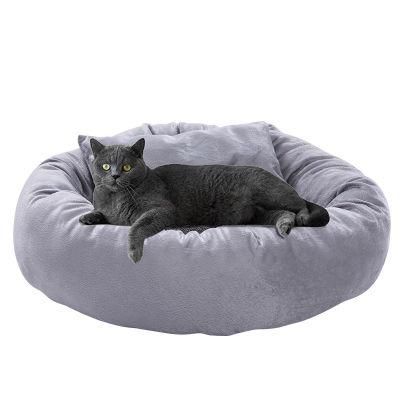 Winter Warm Round Donut Pet Cat Bed