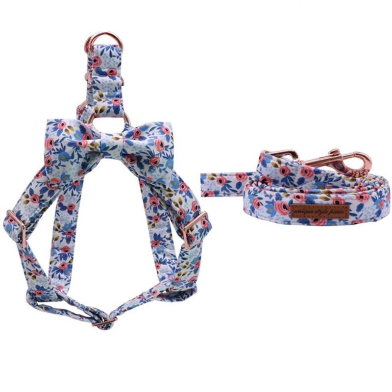 2022 Pet Factory Supplier Eco-Friendly Nylon Wholesale Dog Harness Set Custom Adjustable Dog Harness and Leash Set Dog Harness