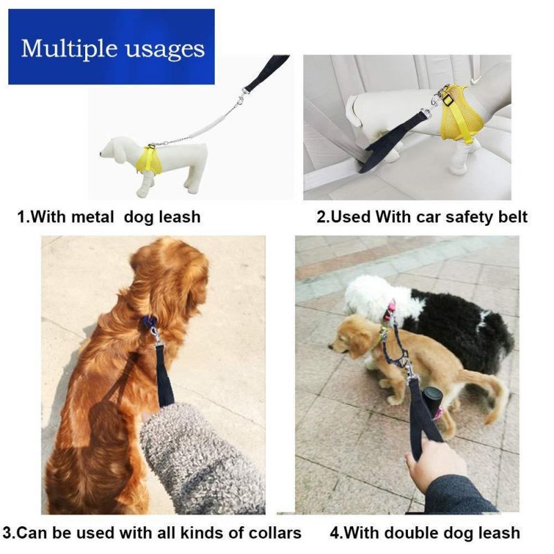 Short Dog Leash with Padded Nylon Handle Leads for Medium Large Dogs