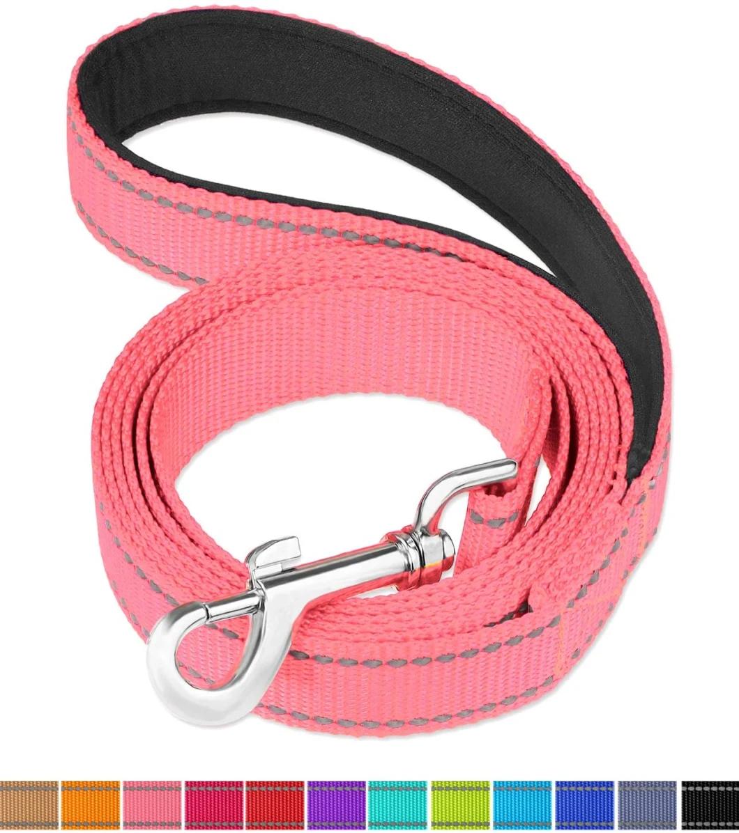 6FT /4FT Reflective Nylon Dog Leash with Soft Padded Handle