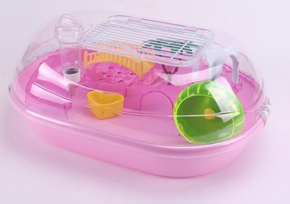 Luxury Design Pink Green Blue Acrylic Two Layers Hamster Cage with Interesting Accessories