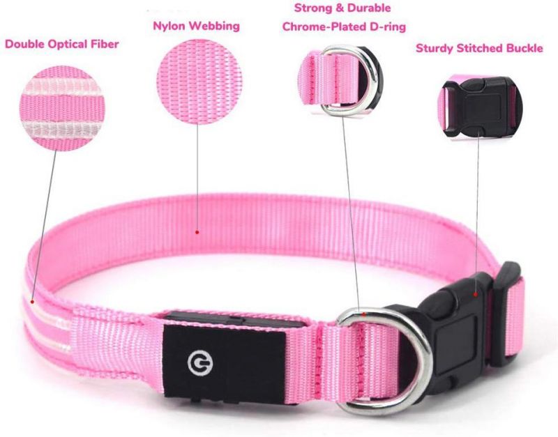 LED Dog Collar 100% Waterproof Safety Pet Collar