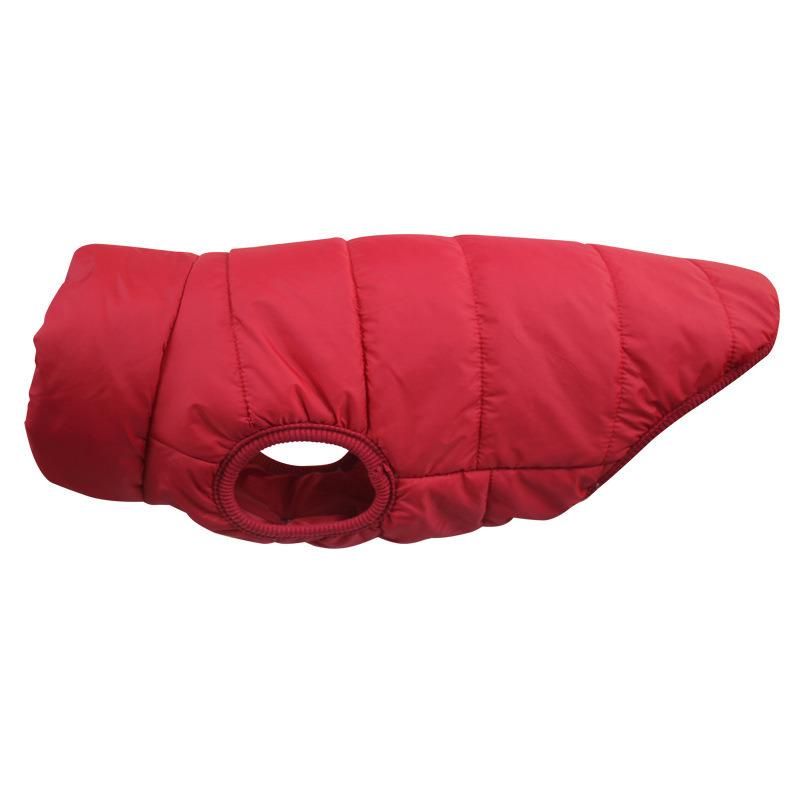 Hot Selling Autumn Winter Pet Clothing Plush Puffer Coat Vest Solid Color Warm Dog Clothes