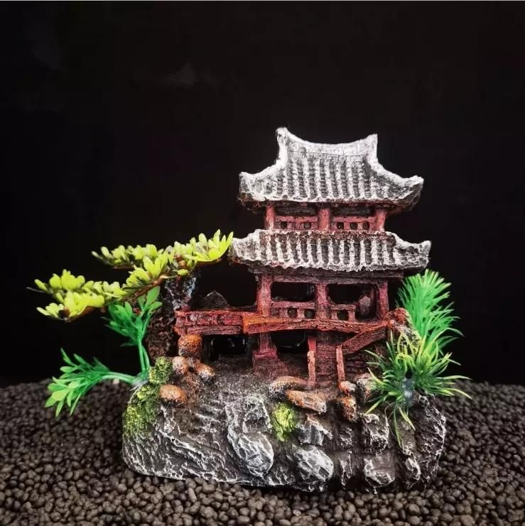 Realistic Craft Faux Classic Resin Castle Aquarium Ornament