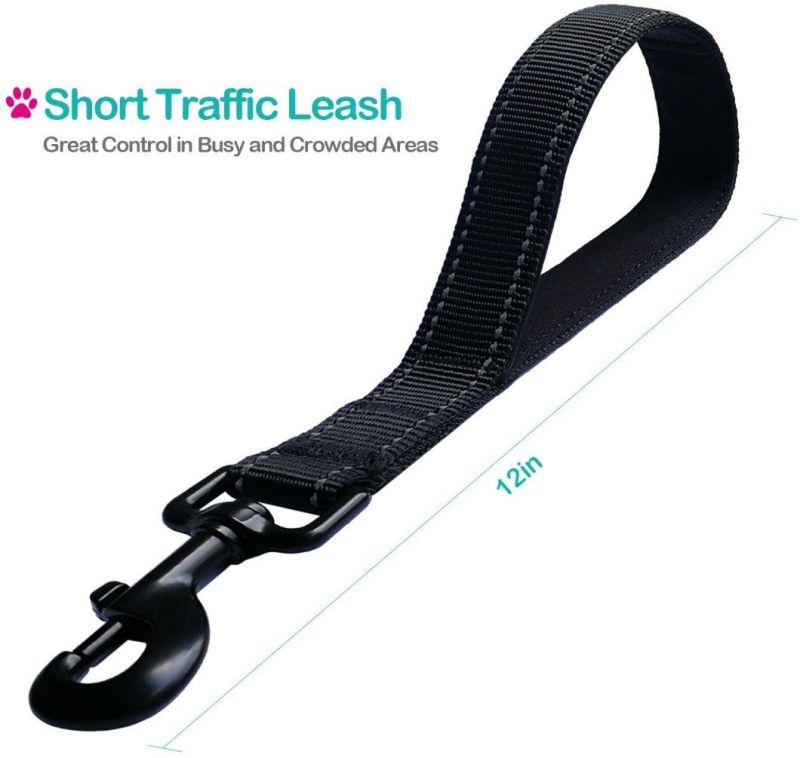 Short Dog Leash Traffic Padded Handle Dog Leash