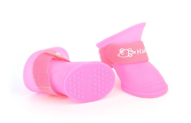 4PCS/Set Pet Dog Rain Shoes for Rubber Portable Anti Slip Waterproof Pet Dog Cat Rain Shoes