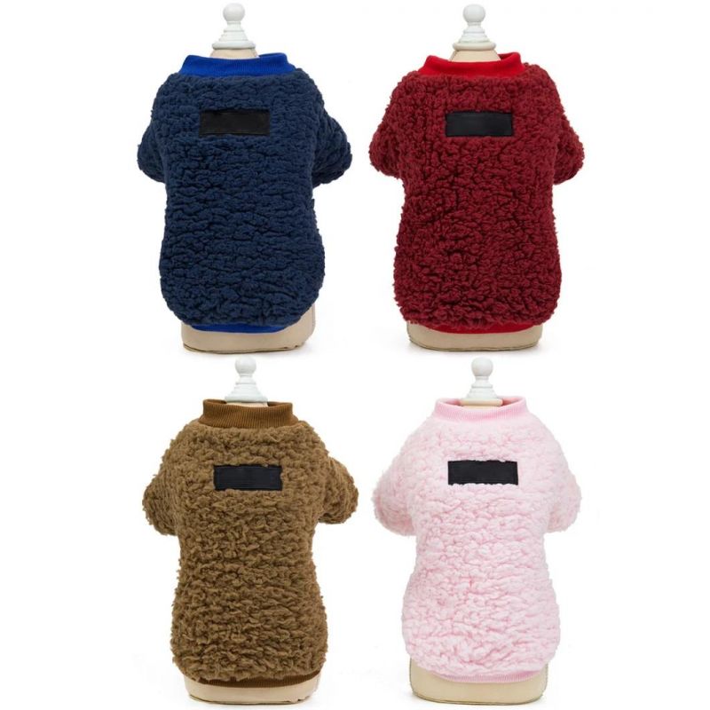 Warm Pet Dogs Clothes Cute Warm Casual Coats with High Collar for Winter and Autumn Puppy Cloth for Pet Dog Puppy Supplies