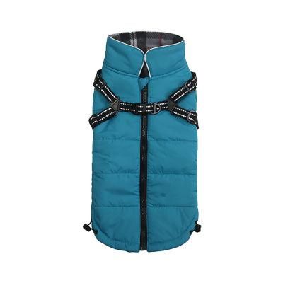 Winter Warm Pet Waterproof Jacket Dog Clothes with Adjustable Harness for Dogs Outdoor Windproof Coat