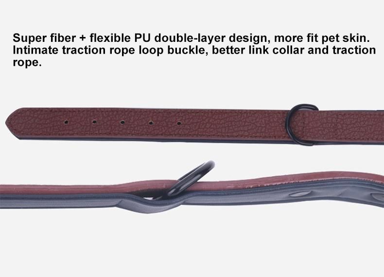 Wholesale Personalized PU Material, Solid Color Custom Graphic Printed Reflrctive Dog Collars with Nameplate//