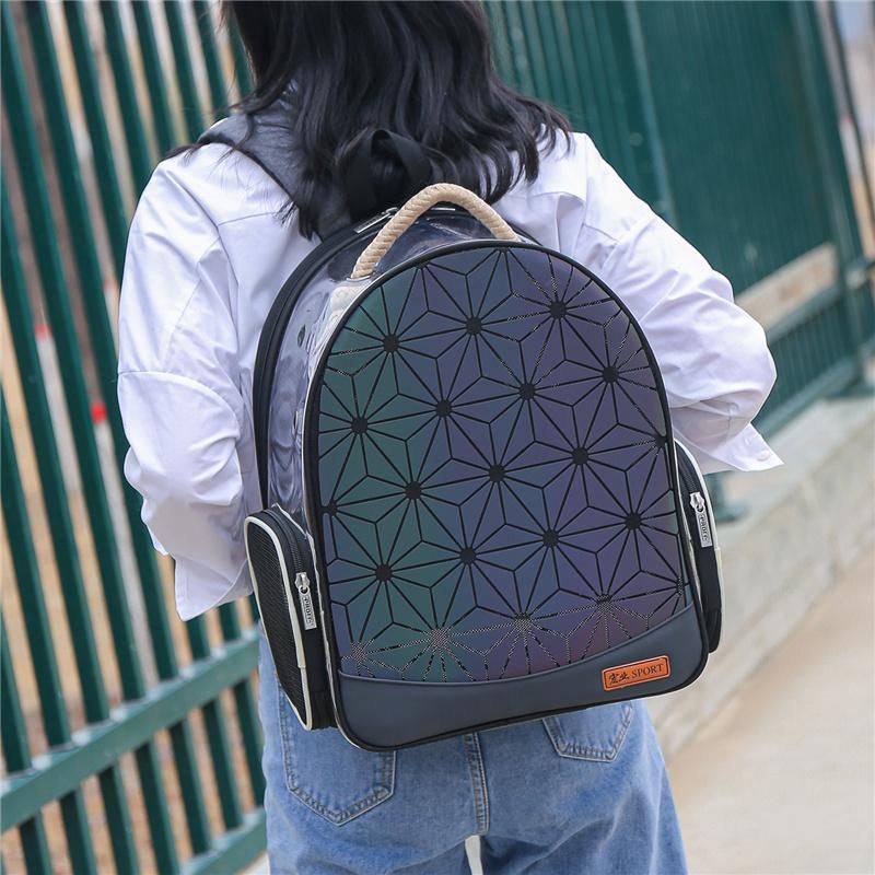 Wholesale Geometric Luminous Reflective Backpack