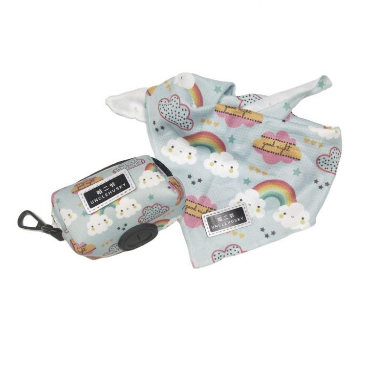 High Quality Dog Harness Set Print Reflective OEM Accept Adjustable Dog Collar Leash and Reversible Harness Set with Dog Bowtie/Dog Accessories