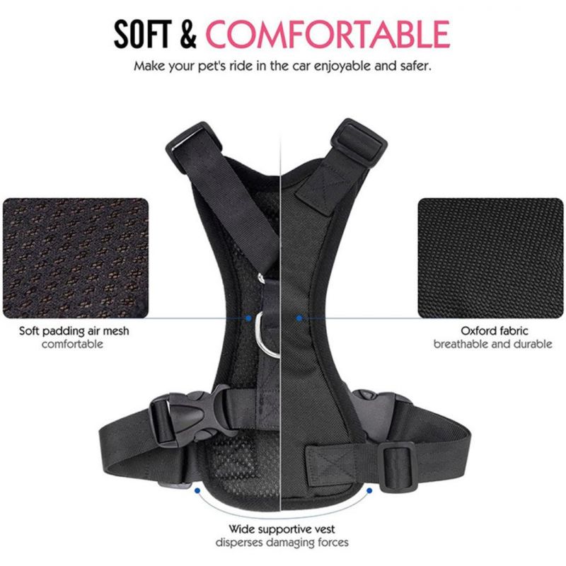 Pet Car Safety Vest Harness with Safety Belt for Most Car