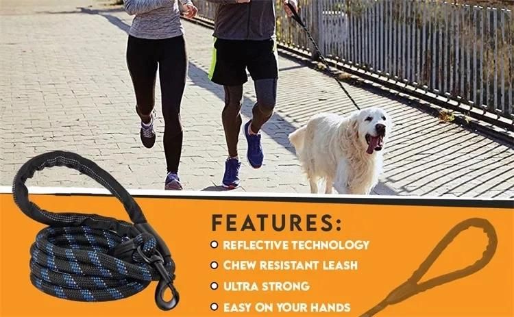 Dog Leash Lead Braided Rope Cotton Heavy Duty Strong Durable Pet Dog Tow Rope Leash Dog Leash