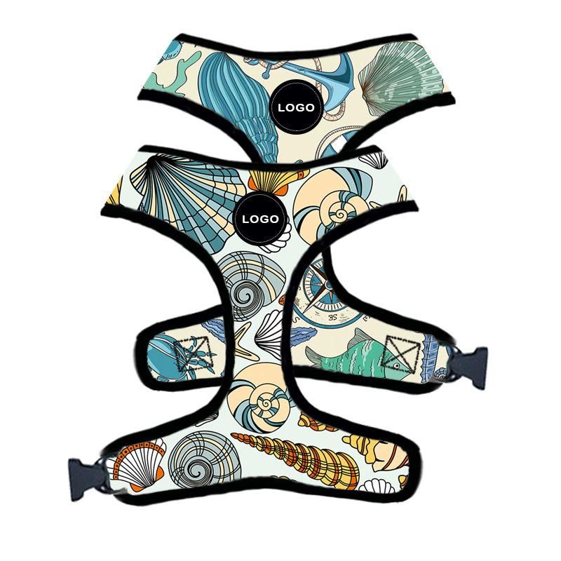 Reversible Dog Harness New Popular Reflective Dog Set Custom Printed Mesh Neoprene Vest Super Soft Comfortable Breathable