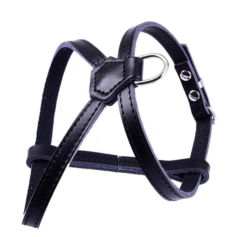 Amazon Top Seller Leather Shaped Pet Dogs and Cat Vest Harnesses